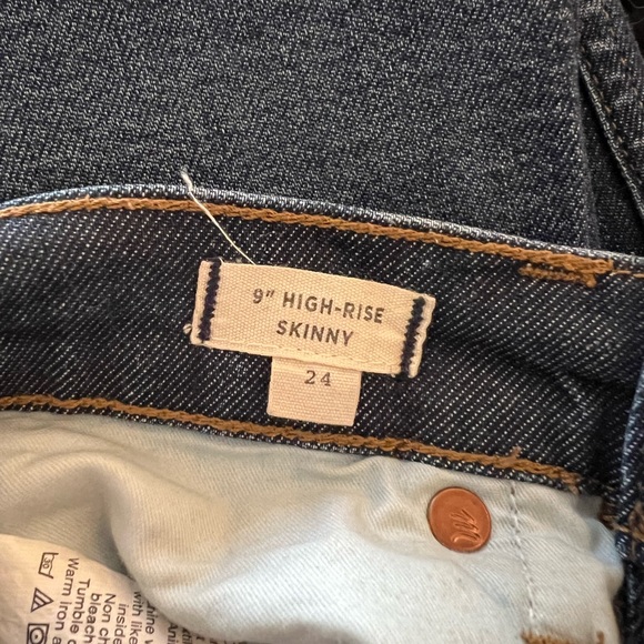 Madewell 9” High Rise Skinny Denim Jeans, Size 24 - Picture 6 of 6
